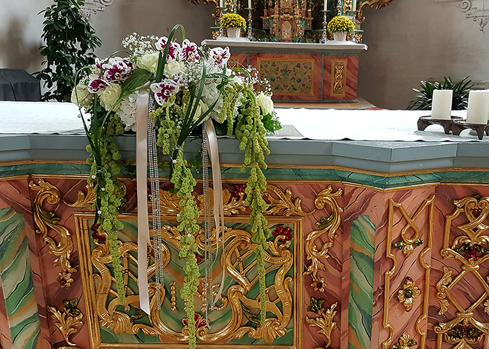 Kirchenschmuck Altar Hochzeit