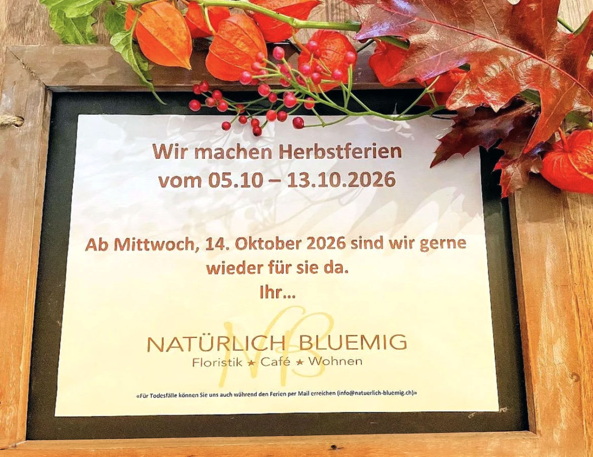 Natürlich Bluemig Blumengeschäft Schindellegi